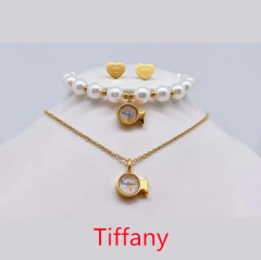 Stainless steel jewelry Necklace Earrings Bangle Ring Wholesale for women