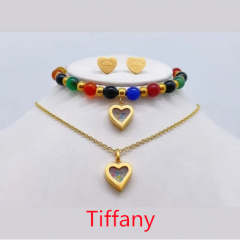 Stainless steel jewelry Necklace Earrings Bangle Ring Wholesale for women