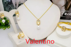 Stainless steel jewelry Necklace Earrings Bangle Ring Wholesale for women