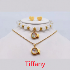 Stainless steel jewelry Necklace Earrings Bangle Ring Wholesale for women