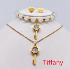 Stainless steel jewelry Necklace Earrings Bangle Ring Wholesale for women
