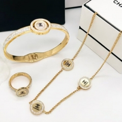 Stainless steel jewelry necklace Earrings Bracelet ring Wholesale