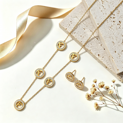 Stainless steel jewelry necklace Earrings Bracelet ring Wholesale
