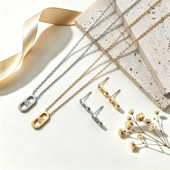 Stainless steel jewelry necklace Earrings Bracelet ring Wholesale