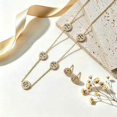 Stainless steel jewelry necklace Earrings Bracelet ring Wholesale
