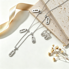 Stainless steel jewelry necklace Earrings Bracelet ring Wholesale