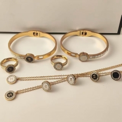 Stainless steel jewelry necklace Earrings Bracelet ring Wholesale