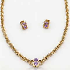 Stainless steel jewelry necklace Earrings Bracelet ring Wholesale