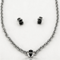 Stainless steel jewelry necklace Earrings Bracelet ring Wholesale