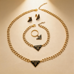 Stainless steel jewelry necklace Earrings Bracelet ring Wholesale