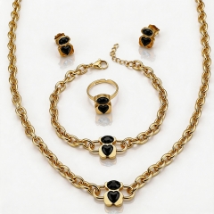 Stainless steel jewelry necklace Earrings Bracelet ring Wholesale