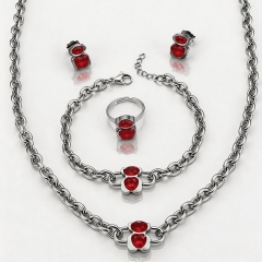 Stainless steel jewelry necklace Earrings Bracelet ring Wholesale