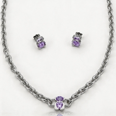Stainless steel jewelry necklace Earrings Bracelet ring Wholesale