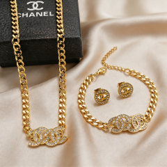 Stainless steel jewelry necklace Earrings Bracelet ring Wholesale