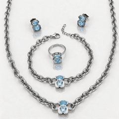 Stainless steel jewelry necklace Earrings Bracelet ring Wholesale