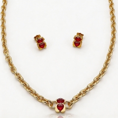 Stainless steel jewelry necklace Earrings Bracelet ring Wholesale