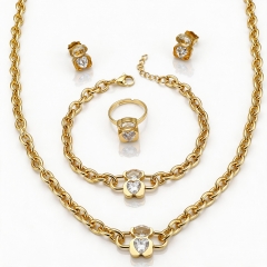 Stainless steel jewelry necklace Earrings Bracelet ring Wholesale