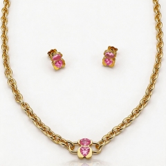 Stainless steel jewelry necklace Earrings Bracelet ring Wholesale