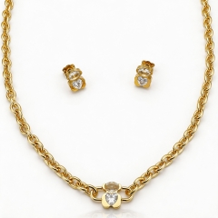 Stainless steel jewelry necklace Earrings Bracelet ring Wholesale