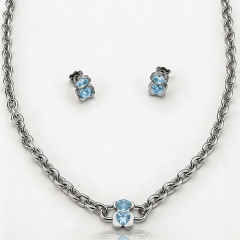Stainless steel jewelry necklace Earrings Bracelet ring Wholesale