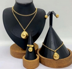 Stainless steel jewelry Necklace Earrings Bangle Ring Wholesale for women