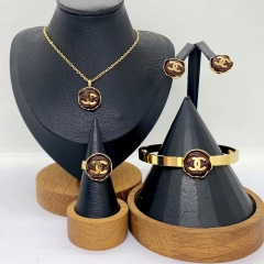 Stainless steel jewelry Necklace Earrings Bangle Ring Wholesale for women