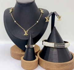 Stainless steel jewelry Necklace Earrings Bangle Ring Wholesale for women