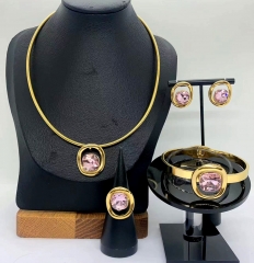 Stainless steel jewelry Necklace Earrings Bangle Ring Wholesale for women