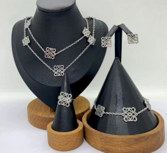 Stainless steel jewelry Necklace Earrings Bangle Ring Wholesale for women