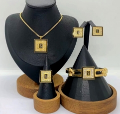 Stainless steel jewelry Necklace Earrings Bangle Ring Wholesale for women