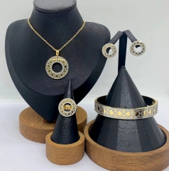 Stainless steel jewelry Necklace Earrings Bangle Ring Wholesale for women