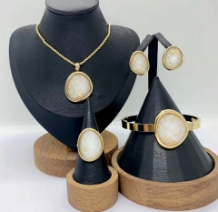 Stainless steel jewelry Necklace Earrings Bangle Ring Wholesale for women