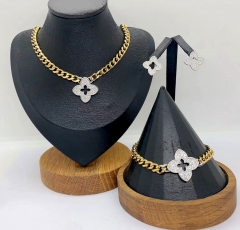 Stainless steel jewelry Necklace Earrings Bangle Wholesale for women