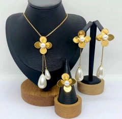 Stainless steel jewelry Necklace Earrings ring Wholesale for women