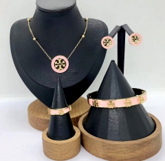 Stainless steel jewelry Necklace Earrings Bangle Ring Wholesale for women