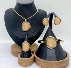 Stainless steel jewelry Necklace Earrings Bangle Ring Wholesale for women