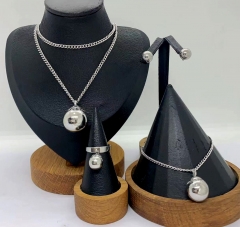 Stainless steel jewelry Necklace Earrings Bangle Ring Wholesale for women