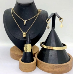 Stainless steel jewelry Necklace Earrings Bangle Ring Wholesale for women