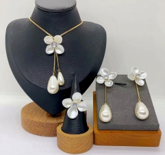 Stainless steel jewelry Necklace Earrings ring Wholesale for women