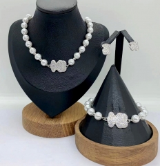 Stainless steel jewelry Necklace Earrings Bangle Wholesale for women