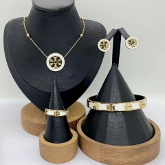 Stainless steel jewelry Necklace Earrings Bangle Ring Wholesale for women