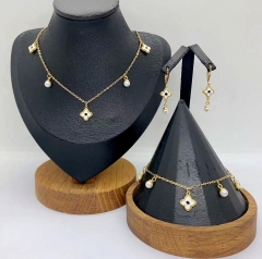 Stainless steel jewelry Necklace Earrings Bangle Wholesale for women