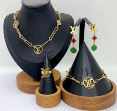 Stainless steel jewelry Necklace Earrings Bangle ring Wholesale for women