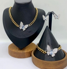 Stainless steel jewelry Necklace Earrings Bangle Wholesale for women