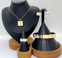 Stainless steel jewelry Necklace Earrings Bangle ring Wholesale for women