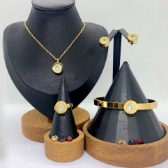 Stainless steel jewelry Necklace Earrings Bangle ring Wholesale for women