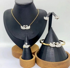 Stainless steel jewelry Necklace Earrings Bangle ring Wholesale for women