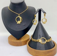 Stainless steel jewelry Necklace Earrings Bangle Wholesale for women