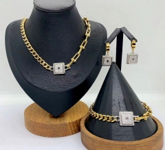 Stainless steel jewelry Necklace Earrings Bangle Wholesale for women