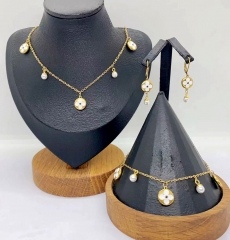 Stainless steel jewelry Necklace Earrings Bangle Wholesale for women